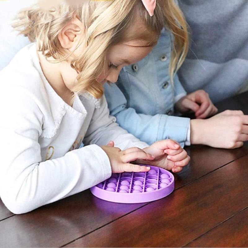 Stress Relieve Toys Bubble Popping Game Push Fidget Sensory Toy Funny Adult Kids Toys Silicone Autism Special Needs Families