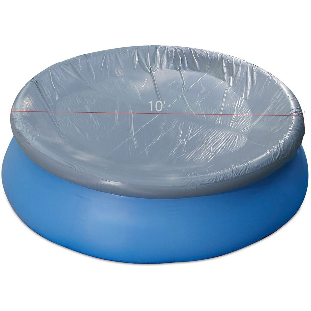 10' Quick Set Ring Pool Cover Swimming Pool Dust Cover For Garden Outdoor Swimming Pools Cover Above Ground Pool Cover 20JUN29