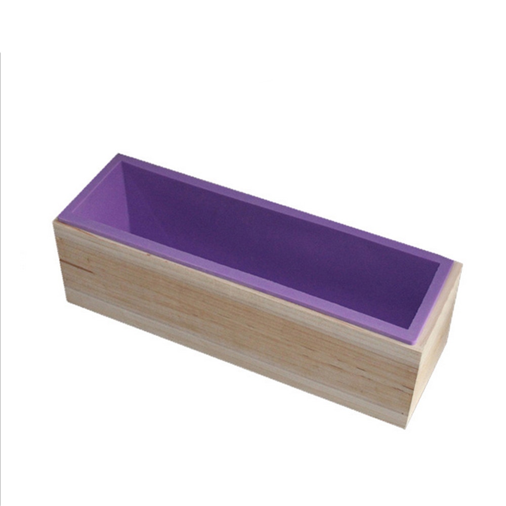 Silikonisaippuamuotti puulaatikolla 3d 28*9*8cm isoa saippuanvalmistusmuottia tee itse tehty leipämuotti 1200g saippuakakun suorakulmio 3