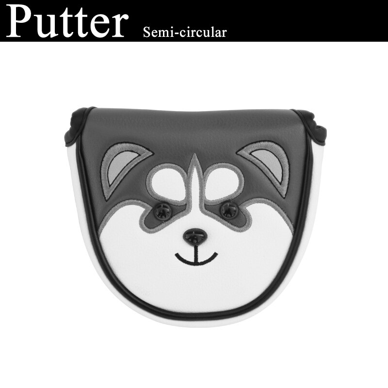 International Standard PU Waterproof Golf Club Putter Head Covers Sets Soft Velvet Inner Protective Cover Golfing Accessories: for circular putter