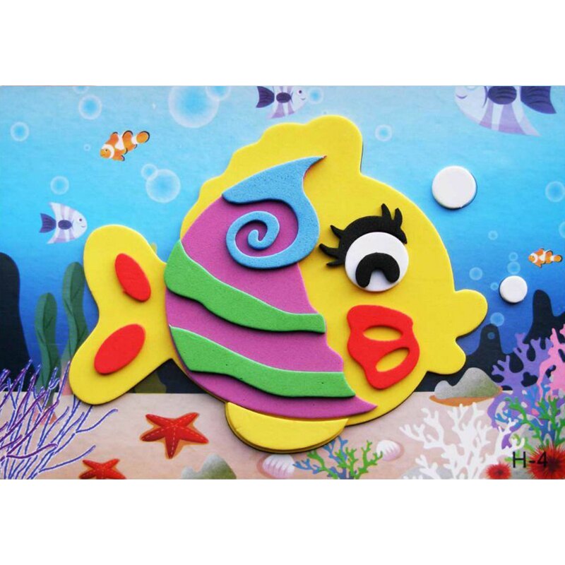 5 Ontwerpen/Lot 3D Eva Foam Sticker Diy Cartoon Dier Puzzel Voor Kinderen Kids Multi-Patronen Stijlen Speelgoed voor Kinderen Lyq