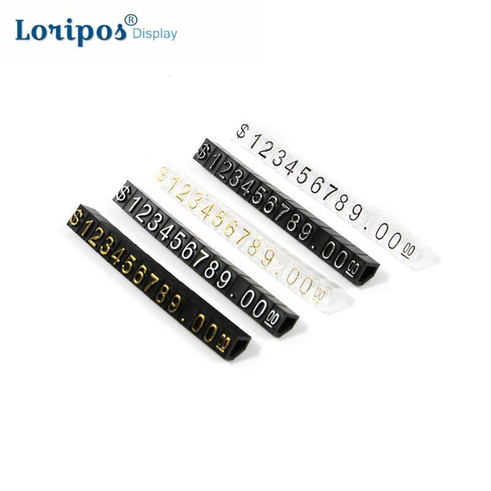 30 Sets Gecombineerd Prijskaartje Dollar Euro Aantal Cijfers Cubes Stick Voor Kleding Telefoon Laptop Sieraden Showcase Teller Prijs Display