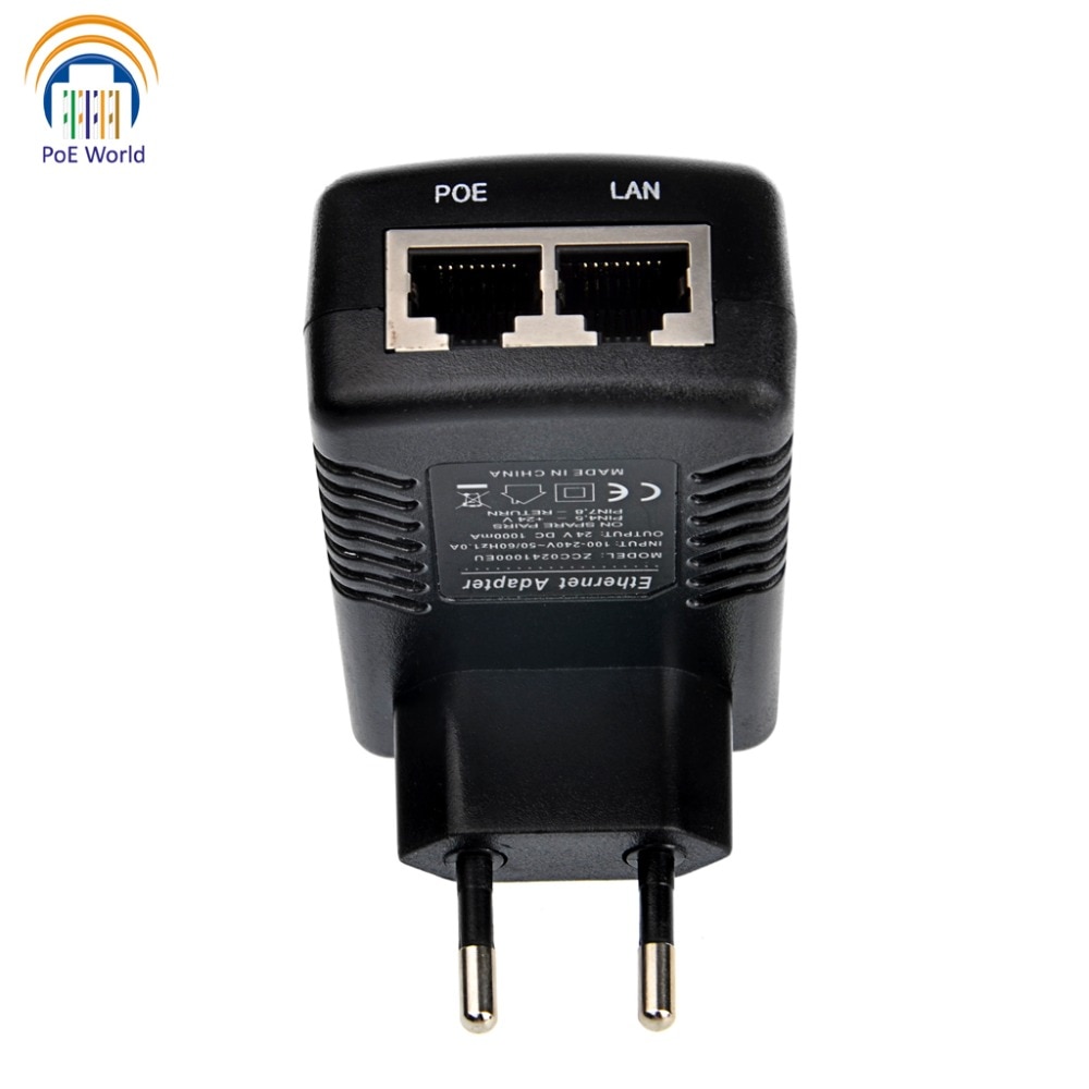 24V Ethernet adapter POE injector Ethernet Power POE pin4/5(+),7/8(-) PoE Adapter for UBNT Mikrotik 24V24W IP camera VOIP Phone