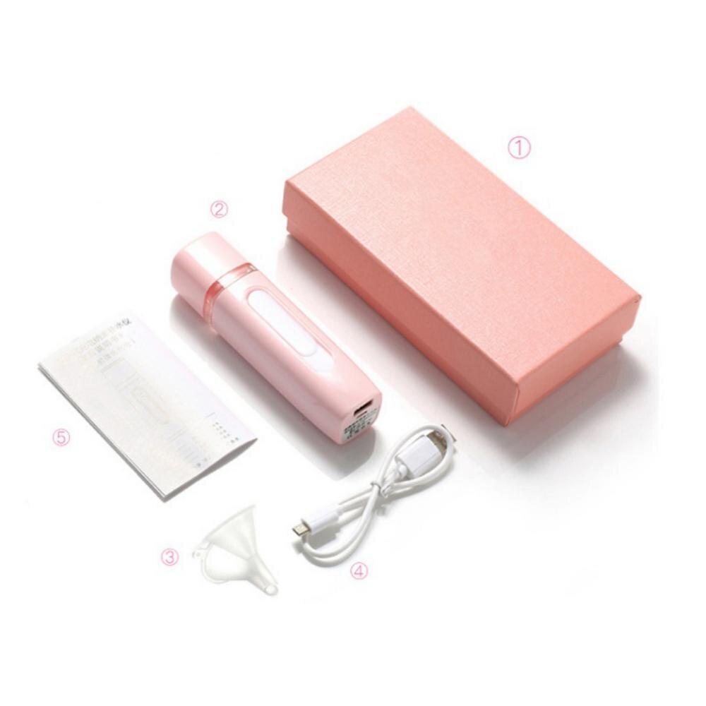 Mini Portable Nano Mister Ultrasonic Moisturizing Spray Face Steamer Handheld Humidifier Chargeable With USB Port
