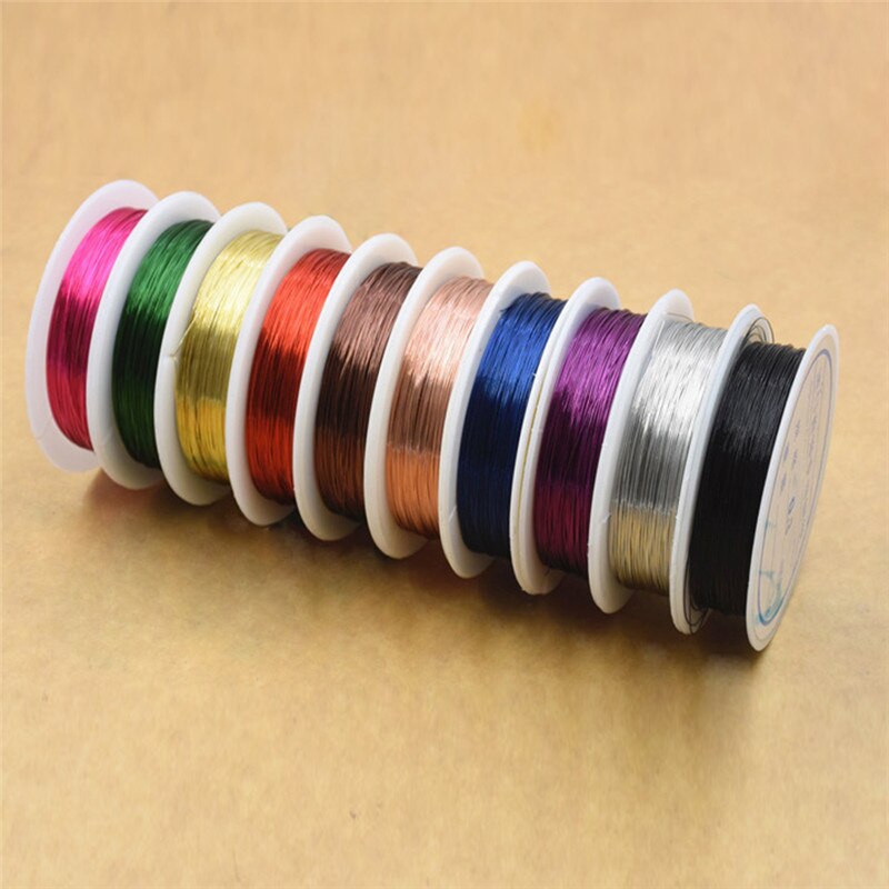 DIY Craft Kralen Draad 0.3mm/10m 1 Roll Goedkope Zachte Nuttig Stevige Legering Koperdraad Mode-sieraden maken Cord String Accessorie