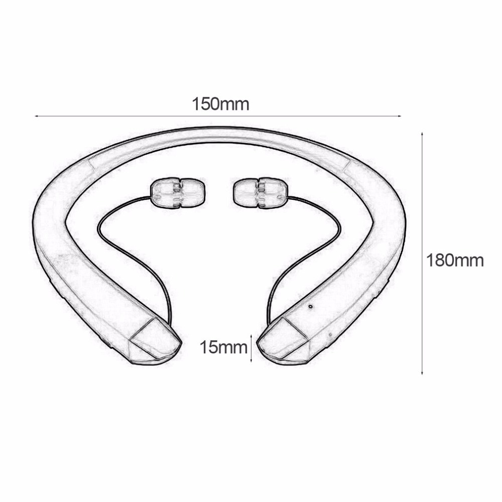 Portable Sport Bluetooth Headset Stereo Wireless Headphone Neck Hanging Earphone for Smart phone HBS910 N20C