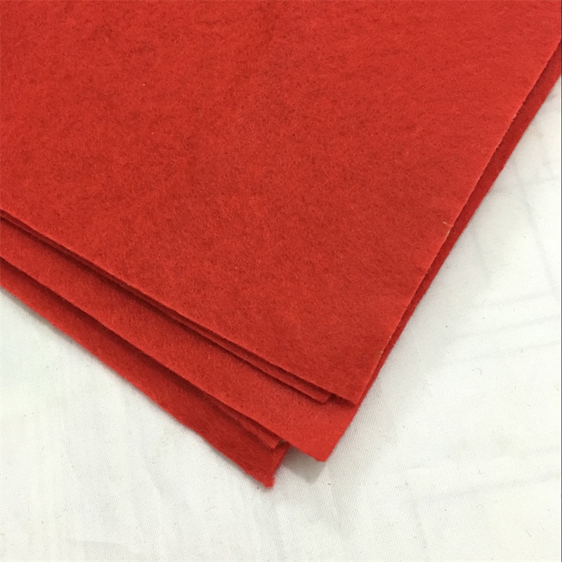 Red Non Woven Felt Fabric Sheets Fiber Thick Kids DIY Craft Assorted Fabric Square Embroidery Scrapbooking Craft AA8507