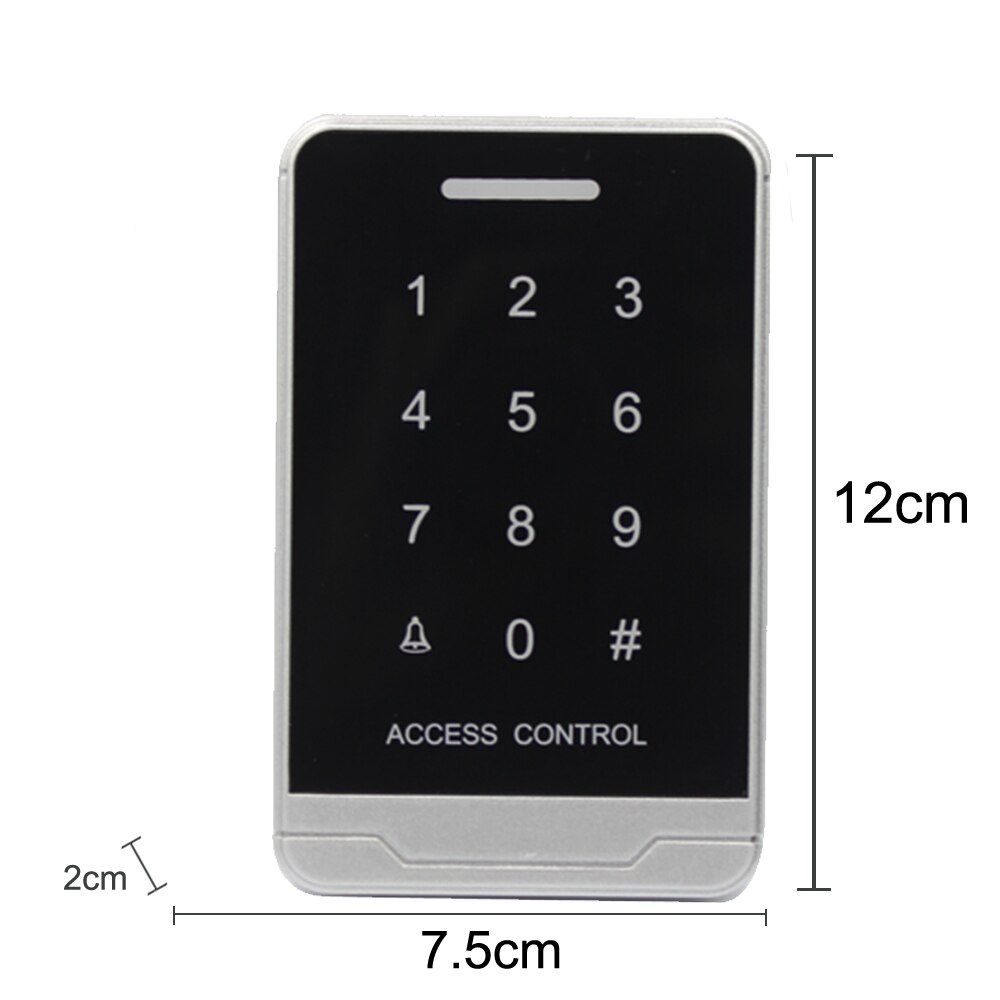 Touch Keypad Door Access Controller 125KHZ RFID Proximity EM ID Card Entry Door Lock System