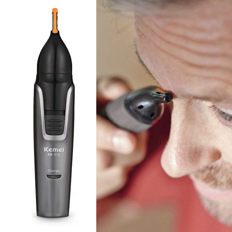 Kemei Km-312 3In1 Nose Hair Trimmer for Men Shaver Electric Eyebrow Trimmer Hair Trimmer with Trimming Device Eu Plug