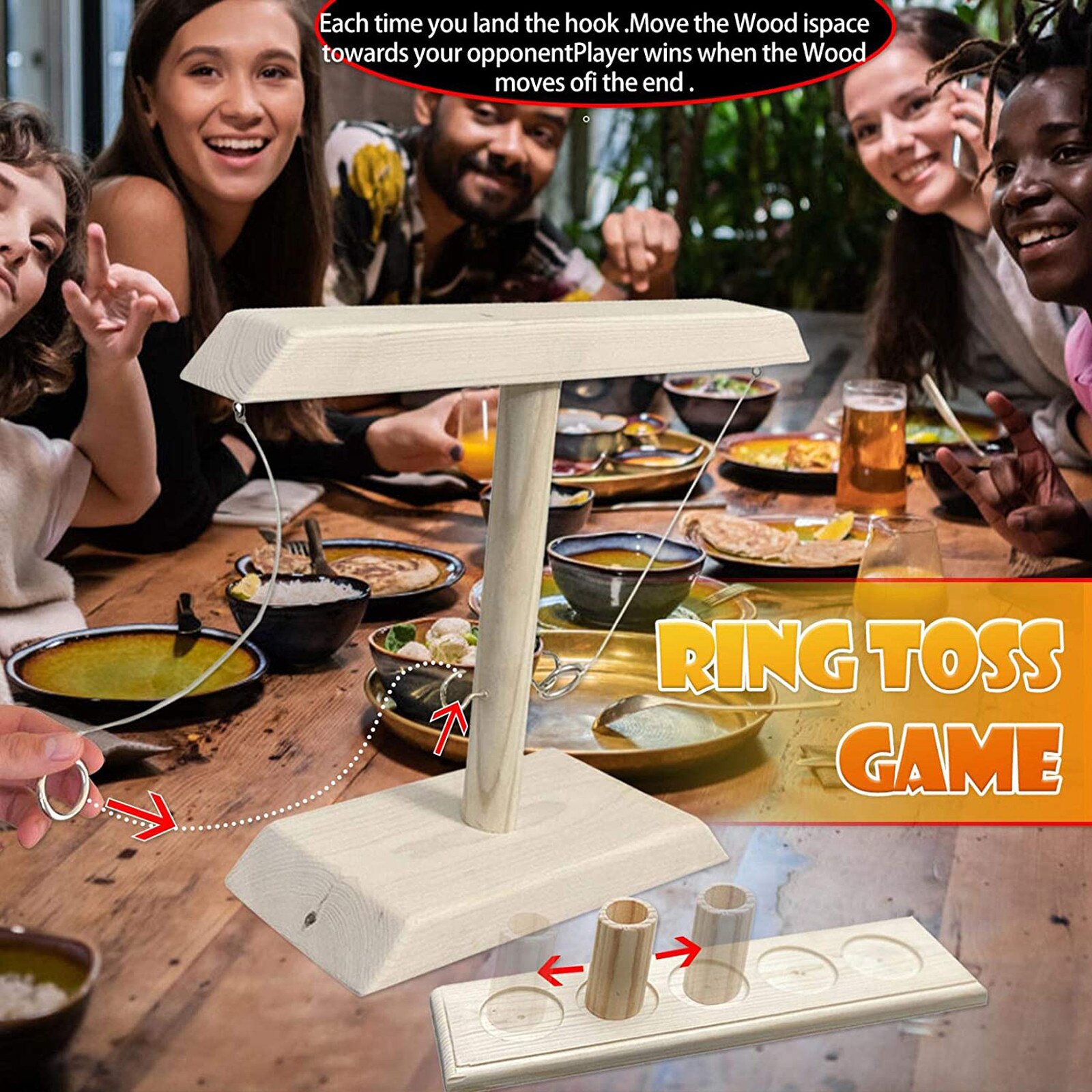 Party Bar Drink Interactieve Speelgoed Verzamelen Games Ring Toss Haak Met Shot Ladder Bundel Houten Loop Cultiveren Relatie Speelgoed
