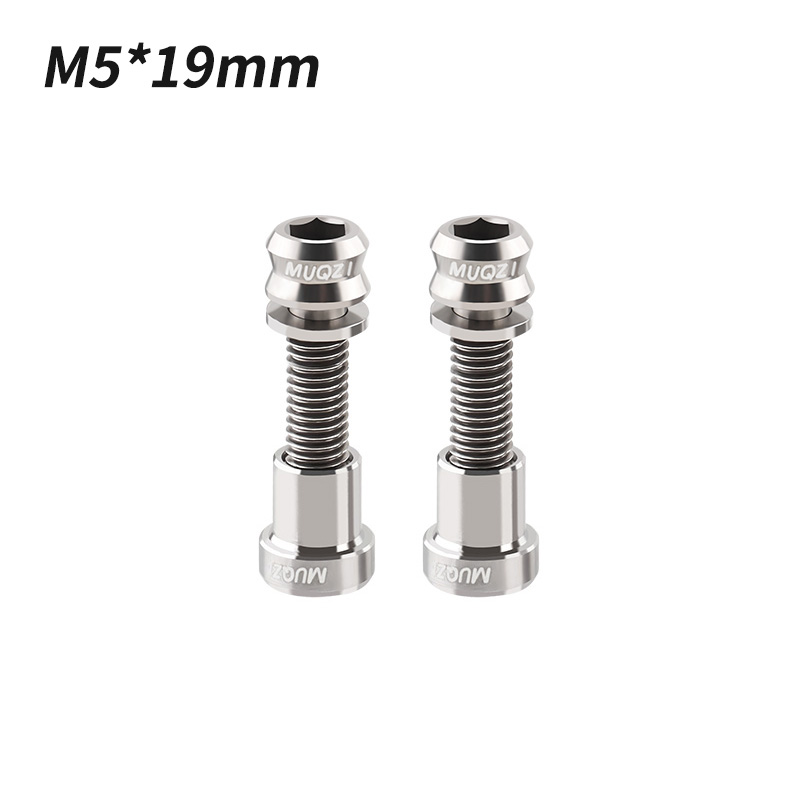 MUQZI Titanschraube M5x17 19mm Vorbauschraube Rennrad Lenker Vorbauschraube: Burgunderrot