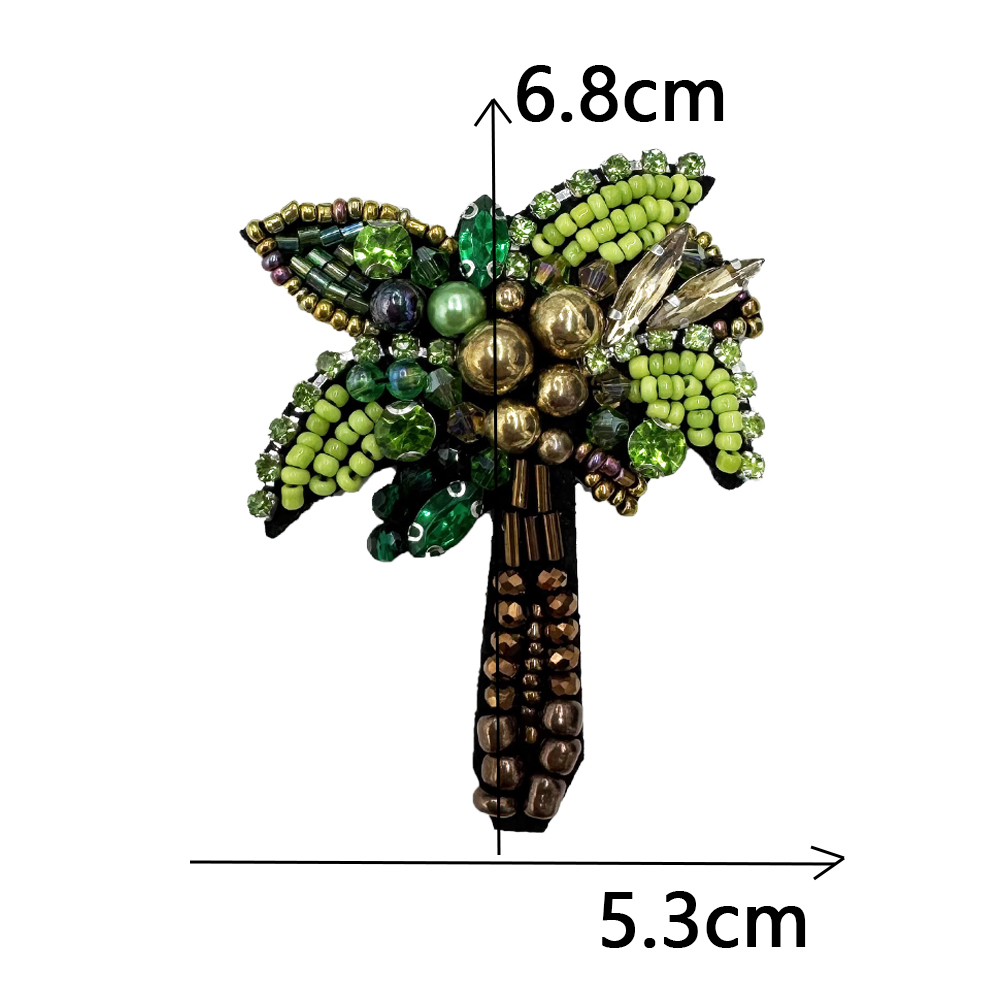 3D ręcznie robione ozdoby robić produktu koralikowy ananas, kubek, naszywka z drzewa kokosowego DIY akcesoria robić koralików naszywka robić szycia ﻿: Antyczne srebro