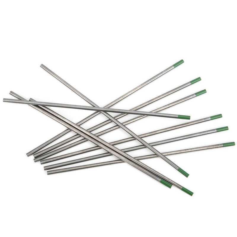 10Pcs Tungsten Electrodes Welding Electrodes TIG Welding Pure Argon Arc Needle Green Head WP 3.2mmx150mm