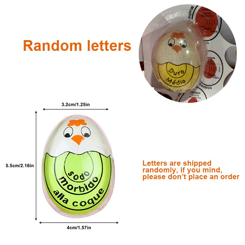 1pcs Egg Color Changing Timer Yummy Soft Hard Boiled Eggs Cooking Kitchen Eco-Friendly Resin Egg Timer kitchen accessories: NO.6