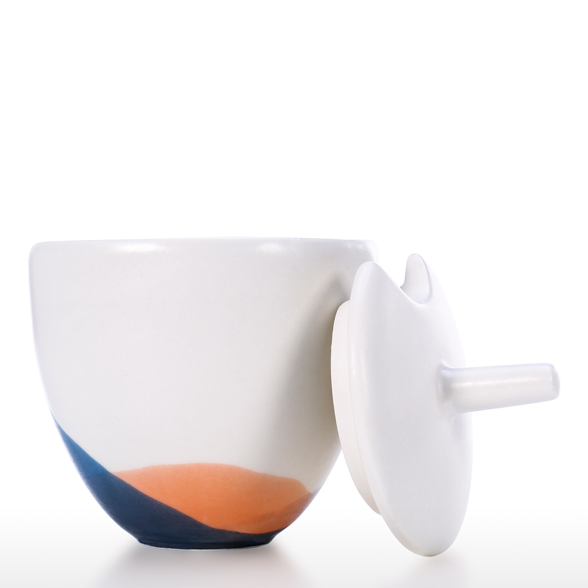 Ceramic Sugar Bowl Storage Jar with Lid Sugar Storage Container for Home and Kitchen Sugar Salt Pepper Porcelain Sugar Bowl