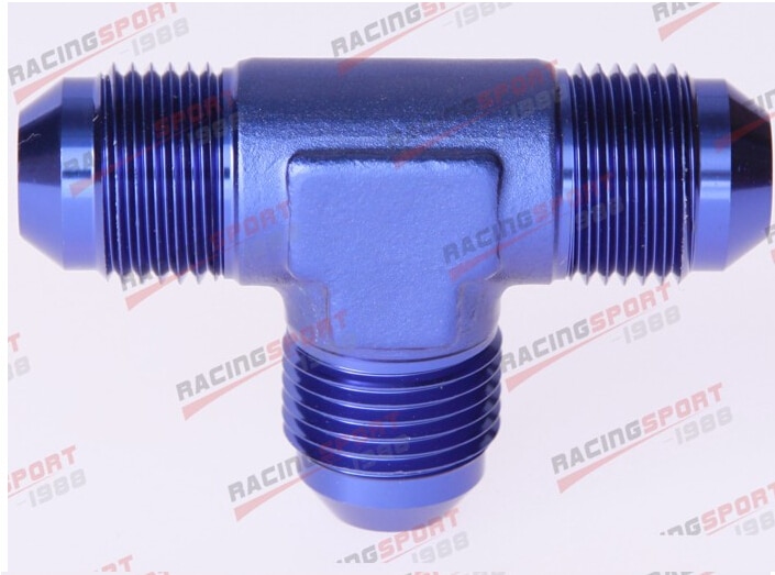2PCS -4AN AN4 Male Flare To 4AN Straight Cut Fuel Fitting Adapter w/ O-Ring Blue 2PCS -4AN AN4 Male Flare To 4AN Straight Cut Fuel Fitting Adapter w/ O-Ring Blue