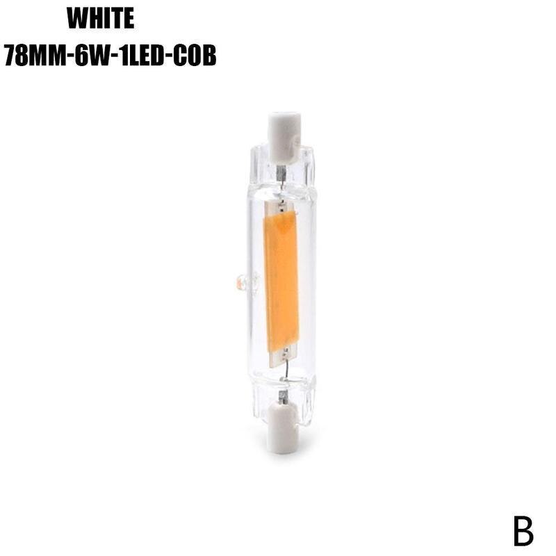 78mm/118mm r7s led glaskåpa 360- graders dubbla ändar glasbas cob belysning glödlampa lock landskap dekoration överträffa  x4 i 5: Vit 6w