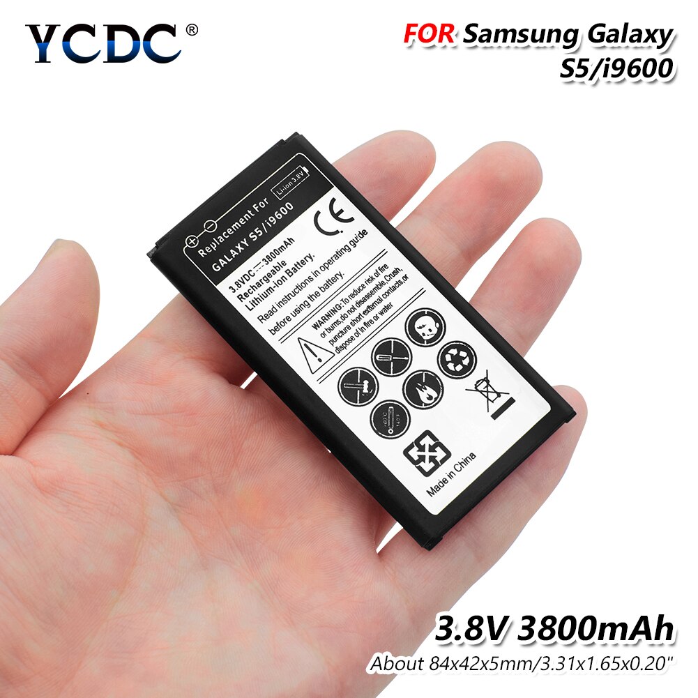 3.8v 3800mah li-ion battery for samsung galaxy s5 i9600 s5 active g900v g900t Replacement Battery Lithium Battery: Default Title