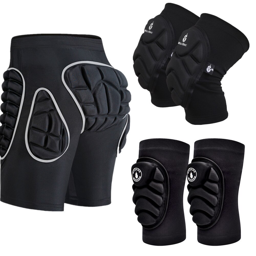 Wosawe Ski Skate Snowboard Bescherming Skiën Protector Schaatsen Beschermende Hip Padded Shorts Eva Extreme Outdoor Sport Unisex: 5PCS Set / Xl