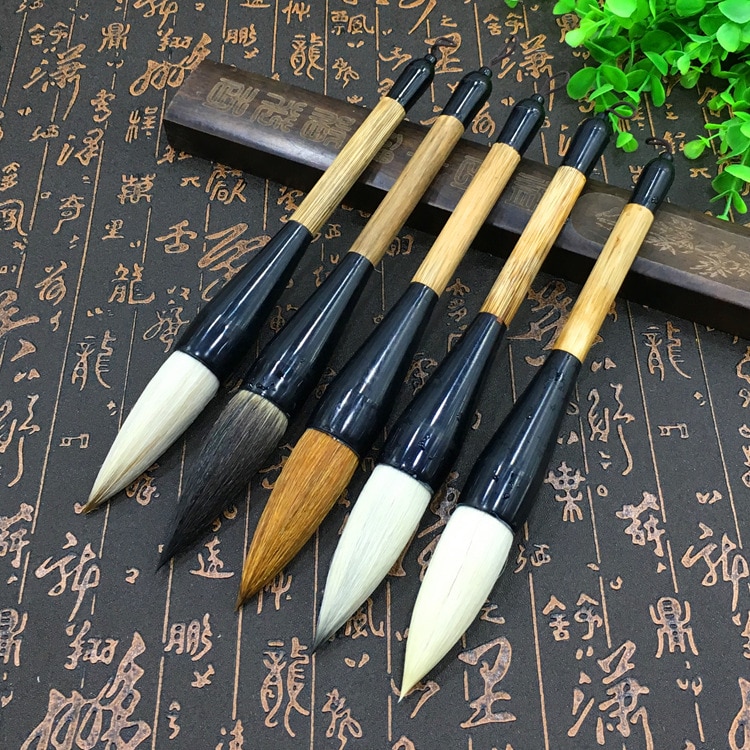 Large Chinese Traditional Calligraphy Brush Landscape Painting Writing Hopper-shaped Brush Pen Weasel Woolen Bear Hair Brush