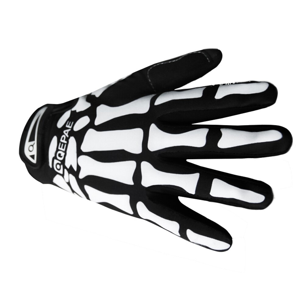 Volledige Finger Skull Handschoenen Skelet Patroon Fiets Motorrijden Handschoenen Ademend Antislip Sport Bike Riding Mitten