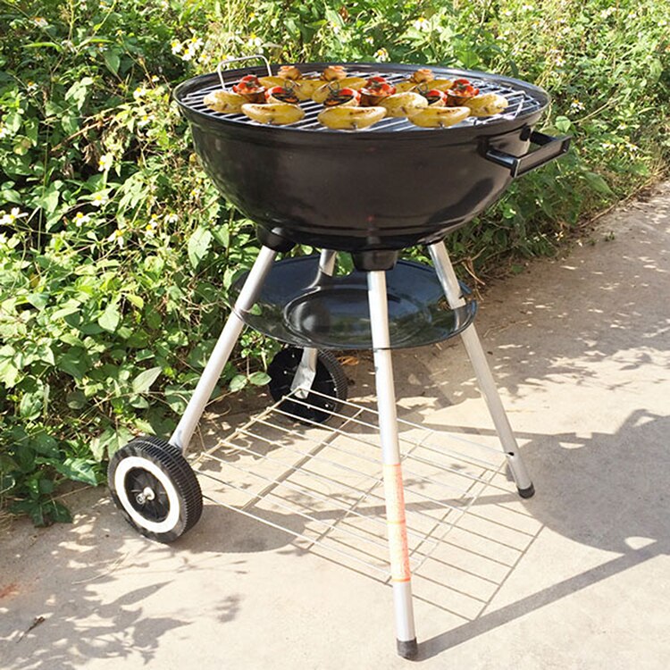 Protable Charcoal Barbecue Grill Garden Camping BBQ Charcoal Grill Picnic Easily Assembled and Cleaned BBQ Charcoal Grill