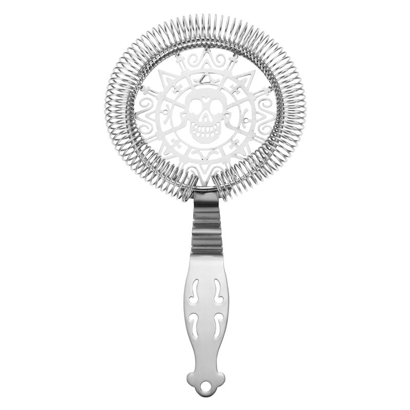 1pc Stainless Steel Cocktail Strainer Ice Strainer for Bartenders: Silver