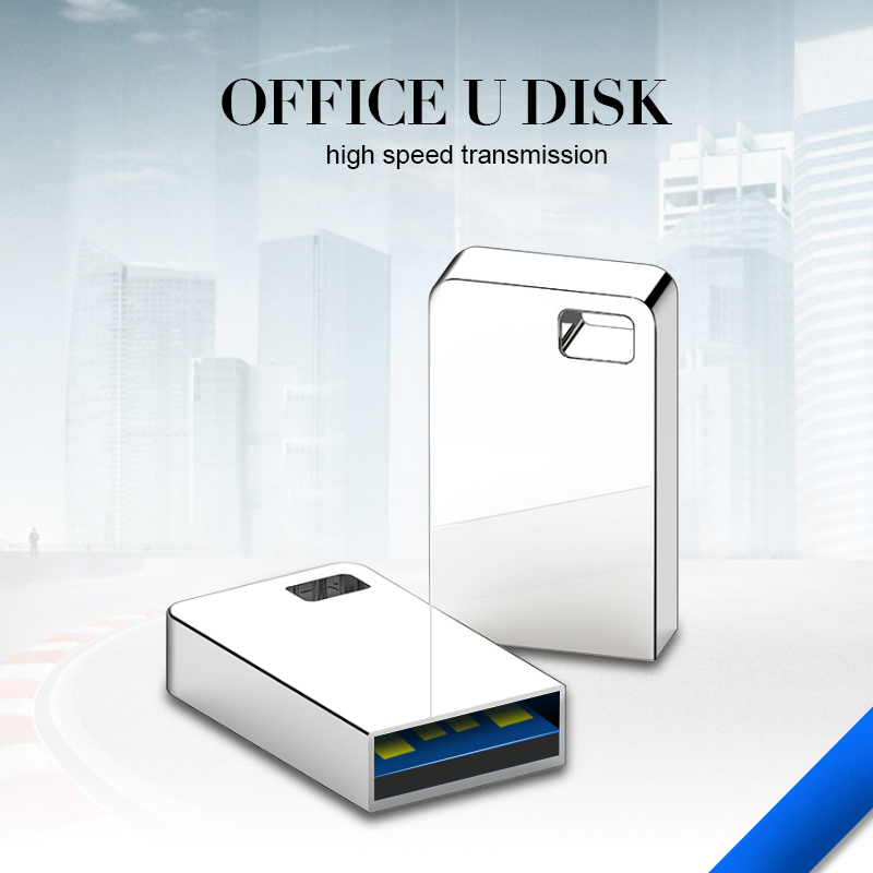 USB 2.0 Flash Drive 128GB/64GB/32GB/16GB/8GB High Speed Pen Drive Memory Stick with Keychain for Office/Business