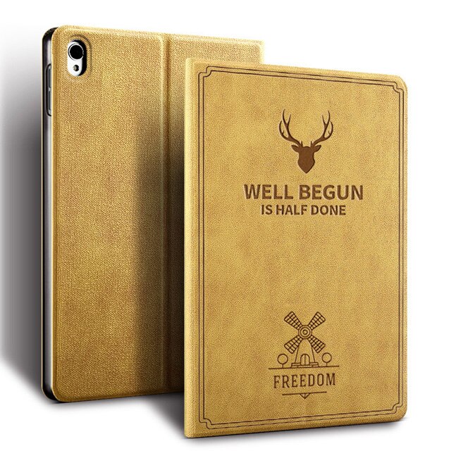 Hoes voor ipad pro 11, magnetische standaard, pu-leren hoes voor ipad pro 11 , smartcover, automatische slaap-/waakfunctie voor ipad pro 11 tablethoes: Kameel