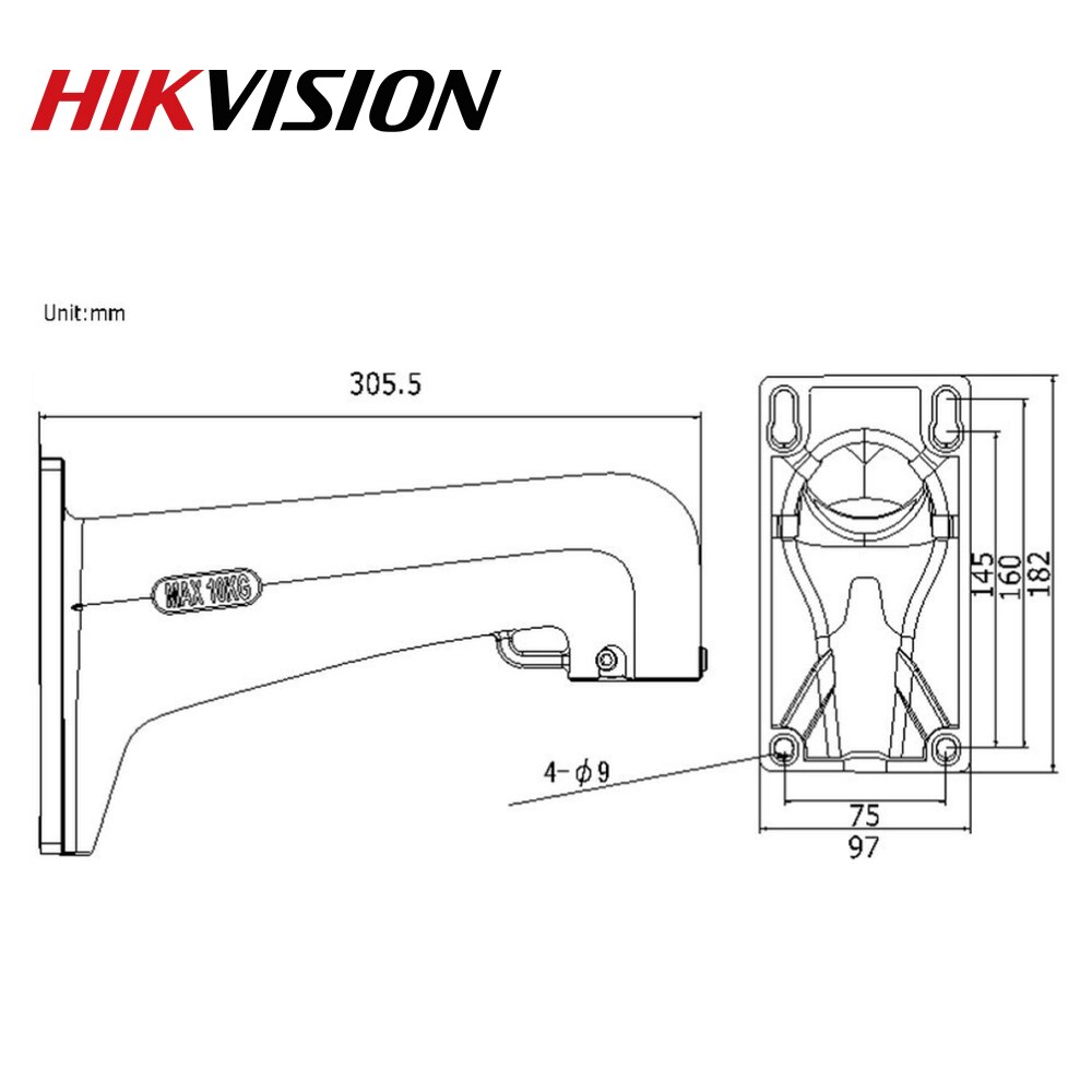 Side Bracket DS-1601ZJ camera mount for PTZ IP Camera camera wall mount cctv accessories