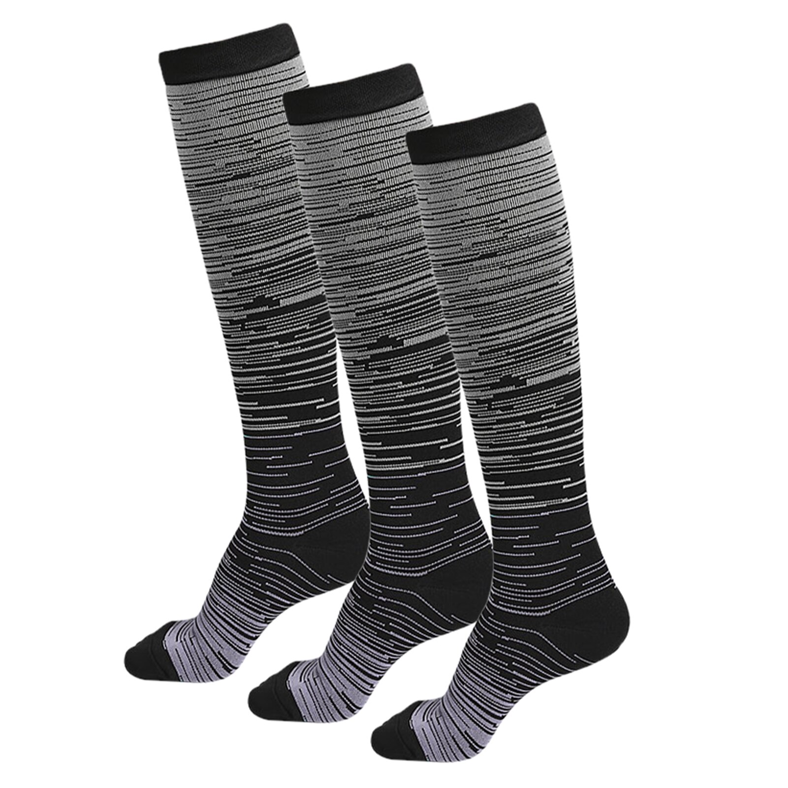 Winter warme skisokken dames dikke thermische sport snowboard voetbal fietsen skiën paardrijden basketbal wandelen compressiekous: Wit 3 paar / L-xl