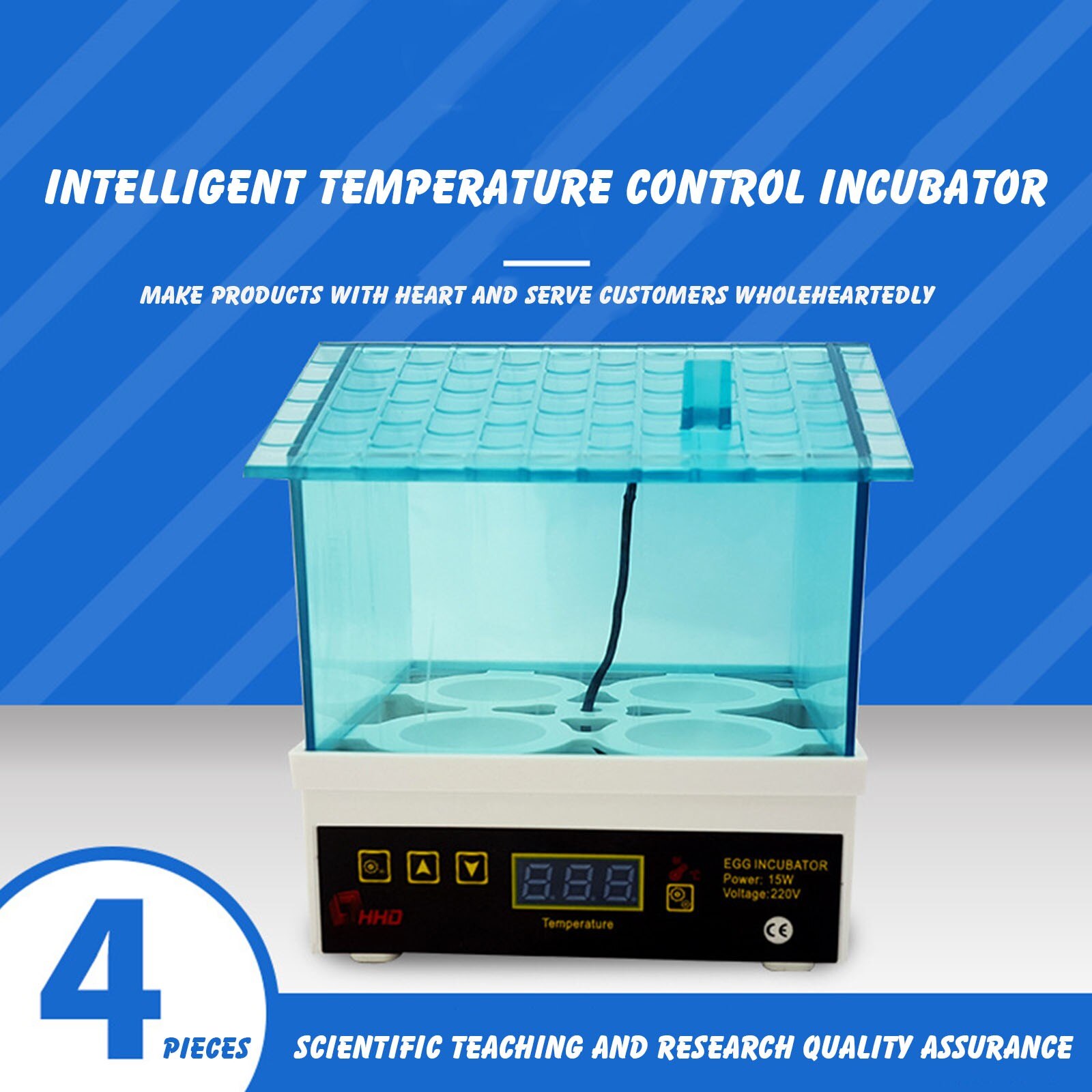 Digital Temperature Small Brooder 4 Mini Hatchery Egg Incubator Hatcher For Chicken Duck Bird Pigeon Quail Breeding#h3
