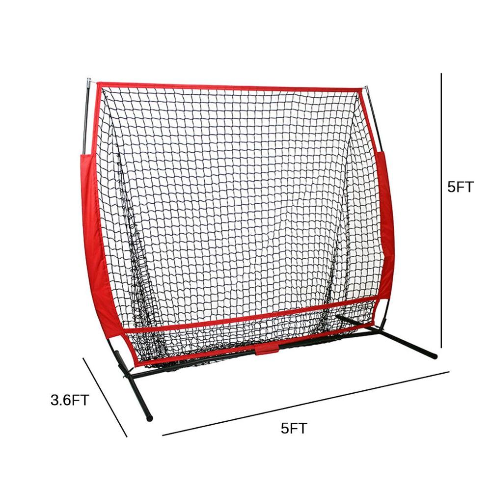 5 x 5 fod softball baseball træningsnet med ramme der slår pitching batting fanger backstop udstyr træning strike zone f