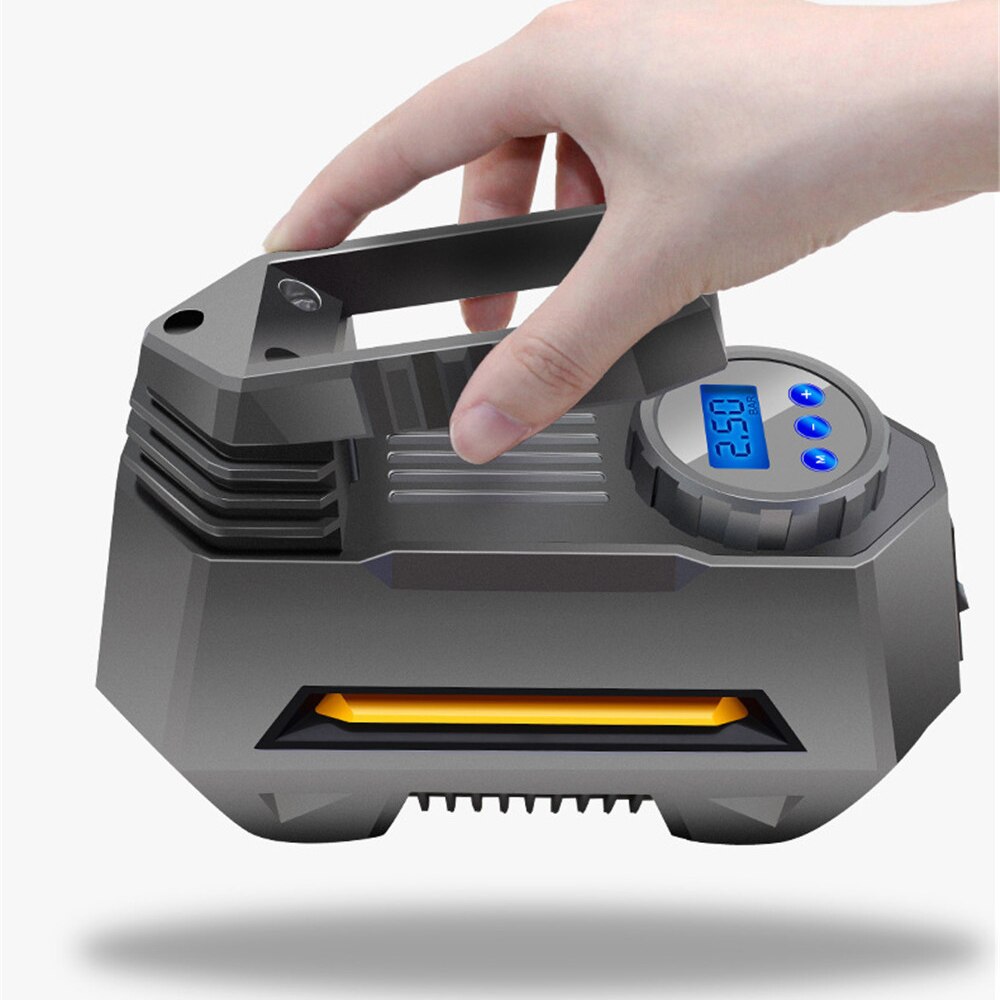 Portable Air Compressor Bright Emergency Flashlight Tire Inflator Auto Tire Pump With Digital Pressure Gauge 150 Psi 12V DC 2022