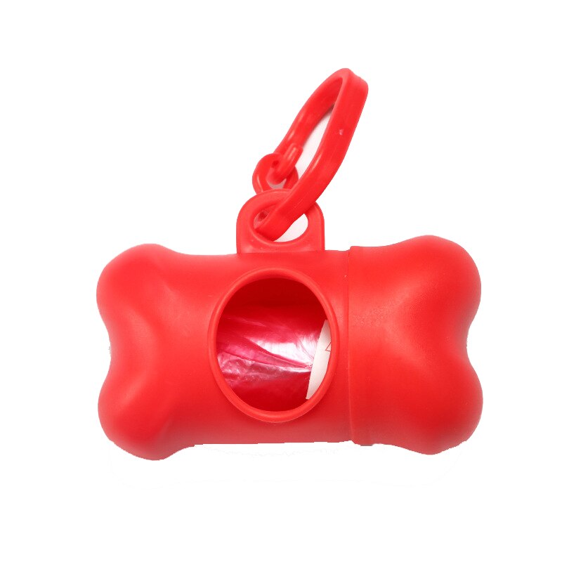 Huisdier Afvalzak Dispenser Voor Hond Afval Tas Houder Plastic Vuilniszak Dispenser Carrier Case Hond Huisdier 10 Roll Afval kak Tassen: Rood