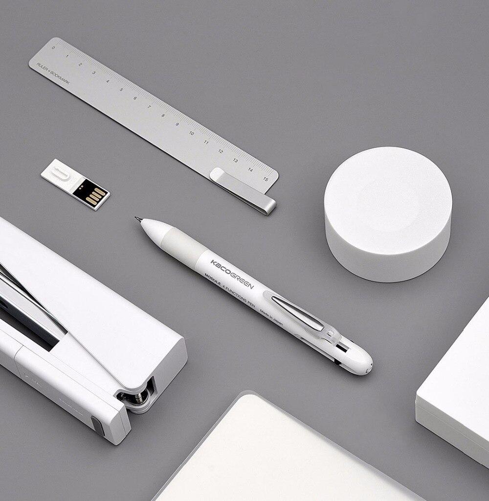 Xiaomi kaco 4 in 1 multifunktionspennor 0.5mm svart blå röd refill gel penna mekanisk penna japan bläck tecken penna kontor skola