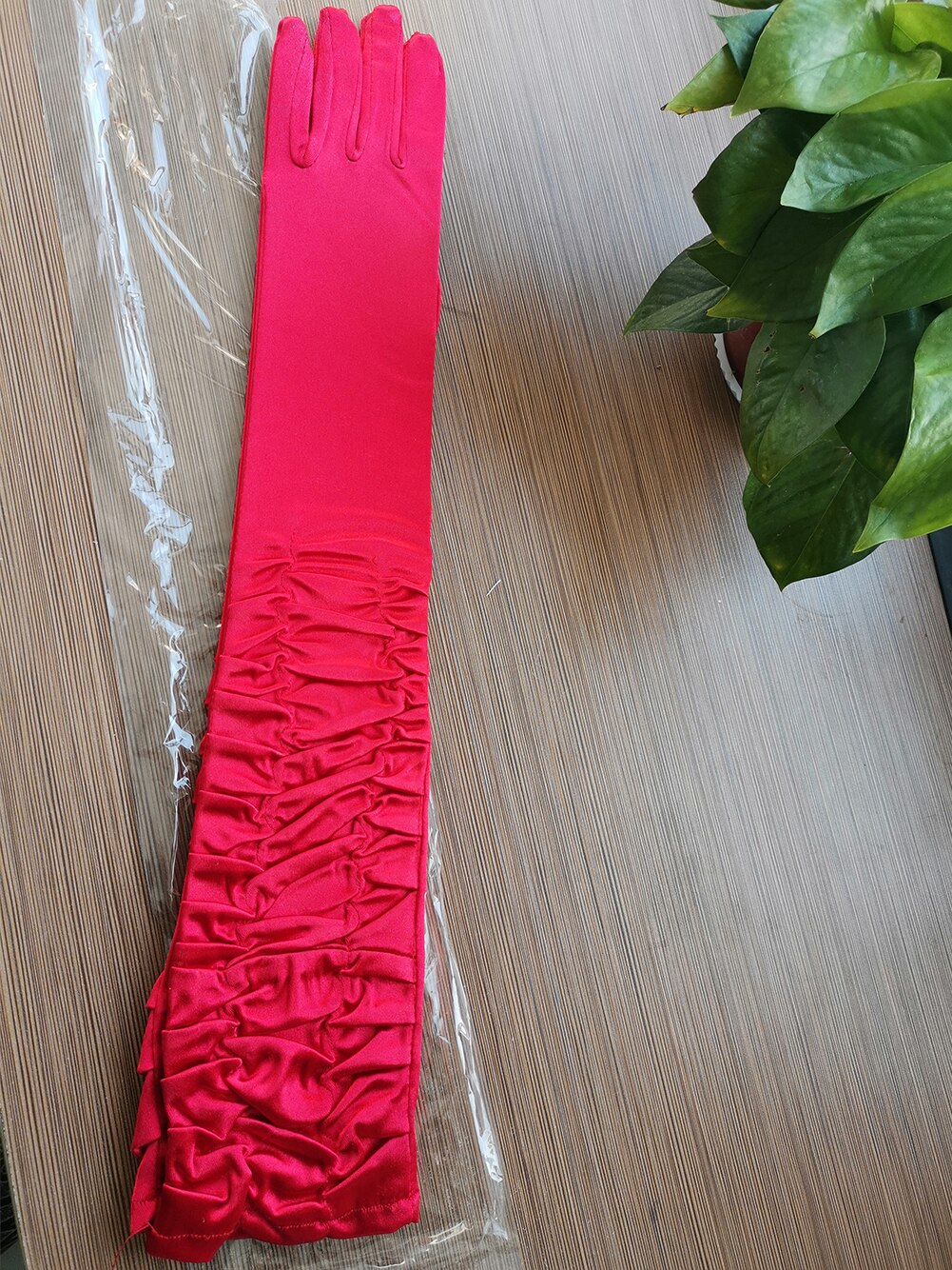 Wit of Ivoor Korte Bruiloft Handschoenen Vingerloze Bruids Handschoenen voor Vrouwen Bruid Rood Kant Handschoenen Luva De Noiva Bruiloft Accessoires: 2