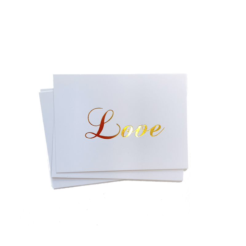 40 stk/parti mini guld takkekort valentine julefest invitation gør-det-selv brev lykønskningskort: Kærlighed