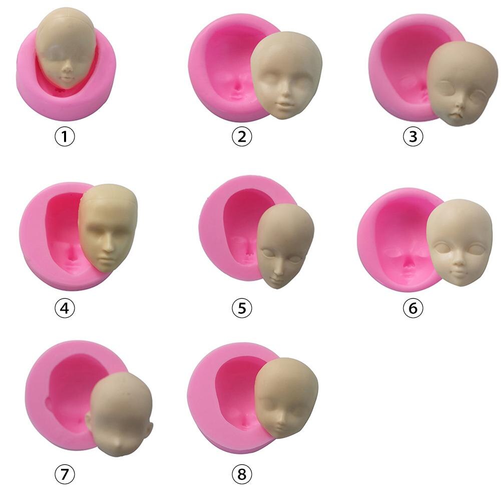 Silicone Baby Gezicht Mal Voor Fondant Chocolade Zeep Handgemaakte Zeep