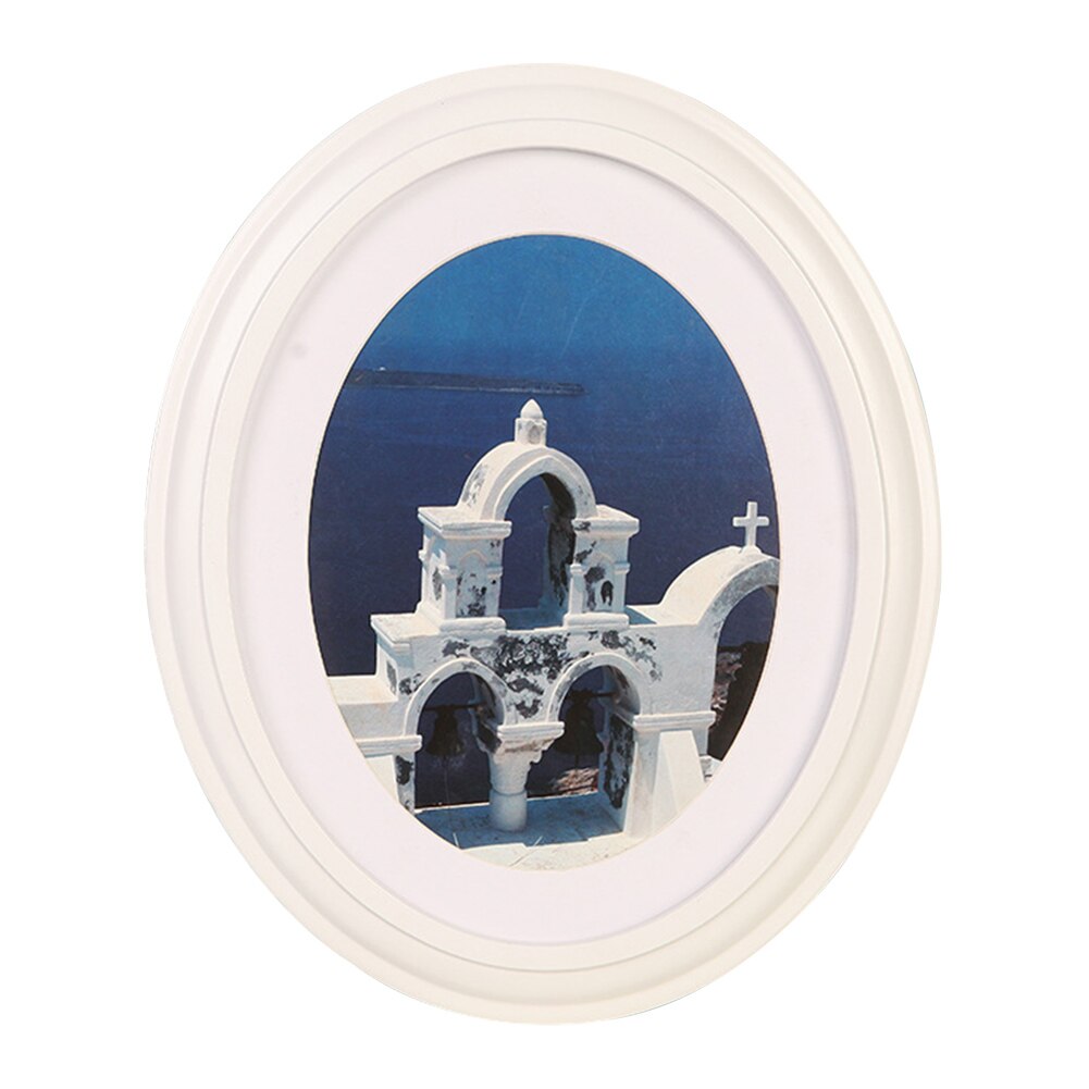 Living Room Wall Hanging Oval Shape Display Bedroom For Picture Home Decor Classic Wooden Photo Frame Decoration Office