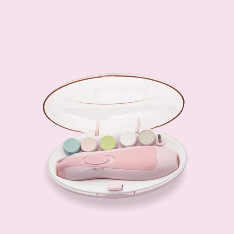 Multifunktionale Elektrische Baby Nagel Datei Schermaschinen Zehen Fingernagel Cutter Trimmer Manikübetreffend Werkzeug einstellen Baby Nagel Trimmer Baby Pflege: Rosa