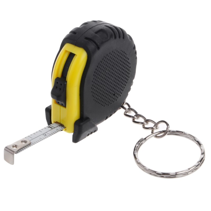 LLavero de cinta métrica retráctil, Mini bolsillo, tamaño métrico, 1m