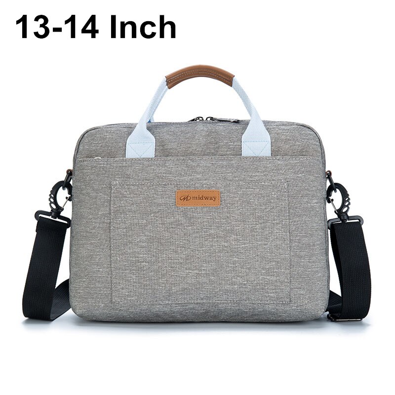 Laptop Briefcase Women Men Waterproof 5D Air Cushion Shock-proof Notebook Bag for Macbook 13 14 15.6 17.3 Inch: Grey 13 14inch