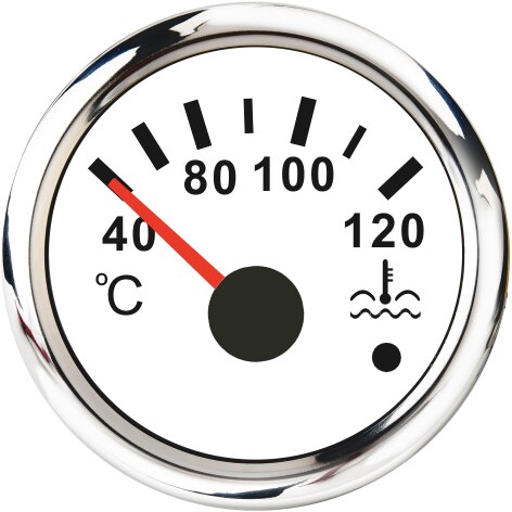Boat Water Temperature Gauge 40-120 Degree Water Temp Meter Indicator Sensor For Car Marine Auto Motorcycles 52MM: WS