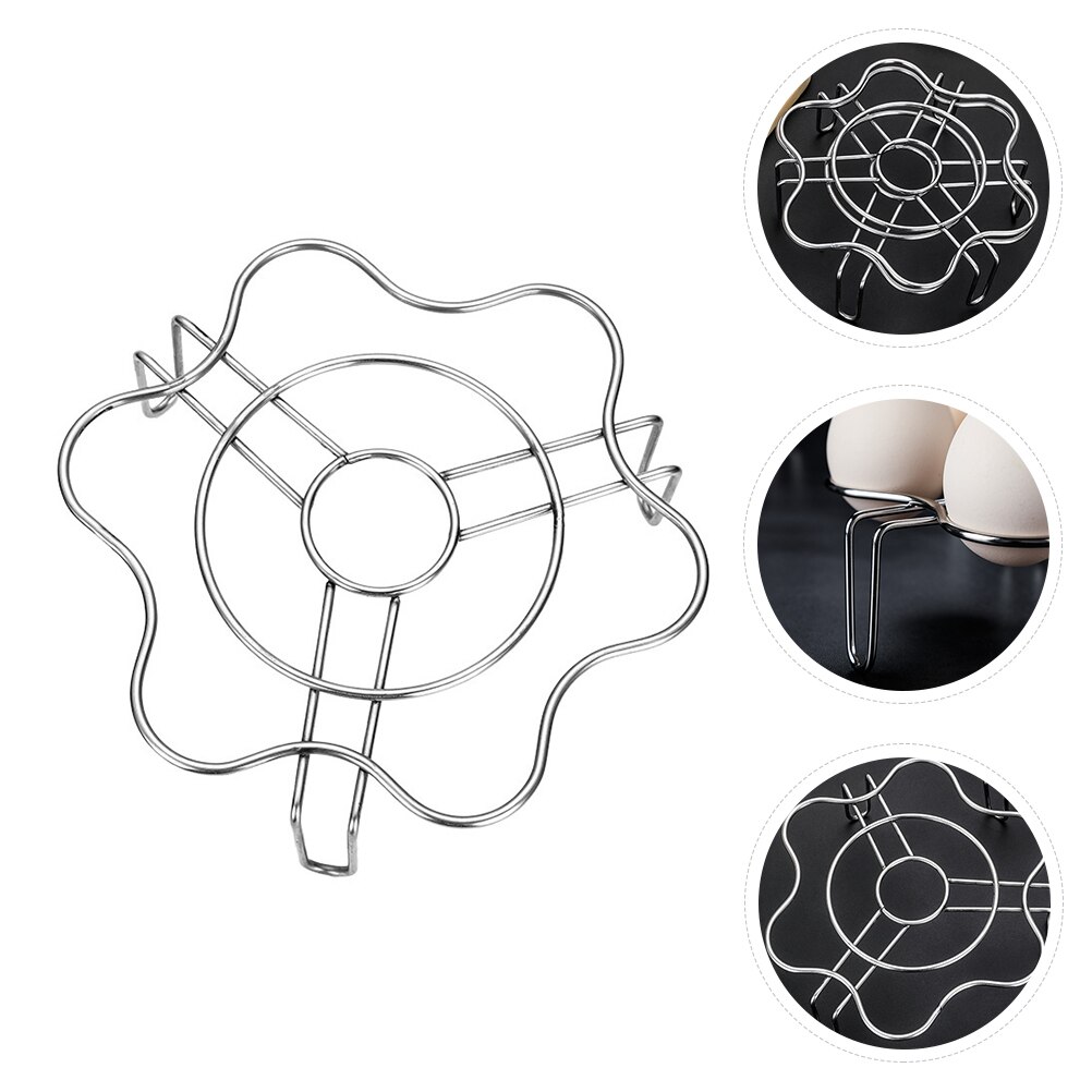 Ronde Rvs Steamer Rack Kookplaat voor Multifunctionele Stoommand Snelkookpan Canner Rack Verwijderbare Benen(S: 20cm in diameter