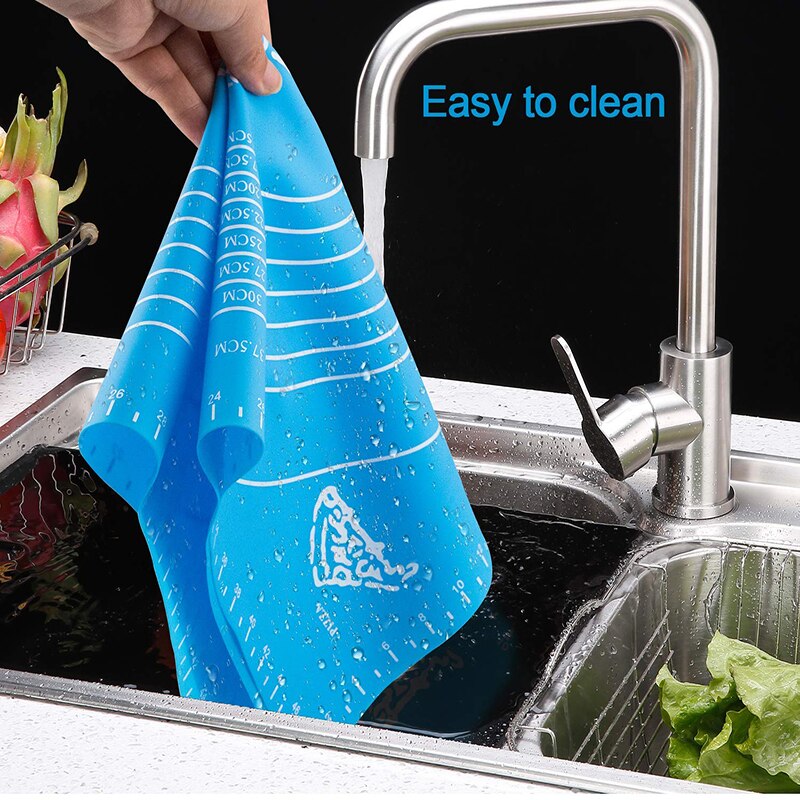 Estera de silicona para hornear, tapetes para masa para amasar, hoja para pastel de Pizza, utensilios para parrilla, utensilios para hornear, almohadilla de mesa, accesorios de pastelería de cocina