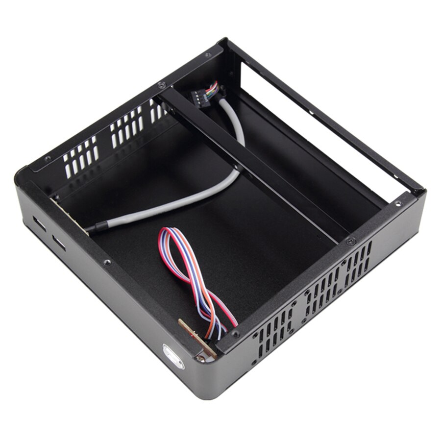 E.mini U3 Thin MINI-ITX Case Aluminum PC Chassis HTPC Dual USB2.0 computer case