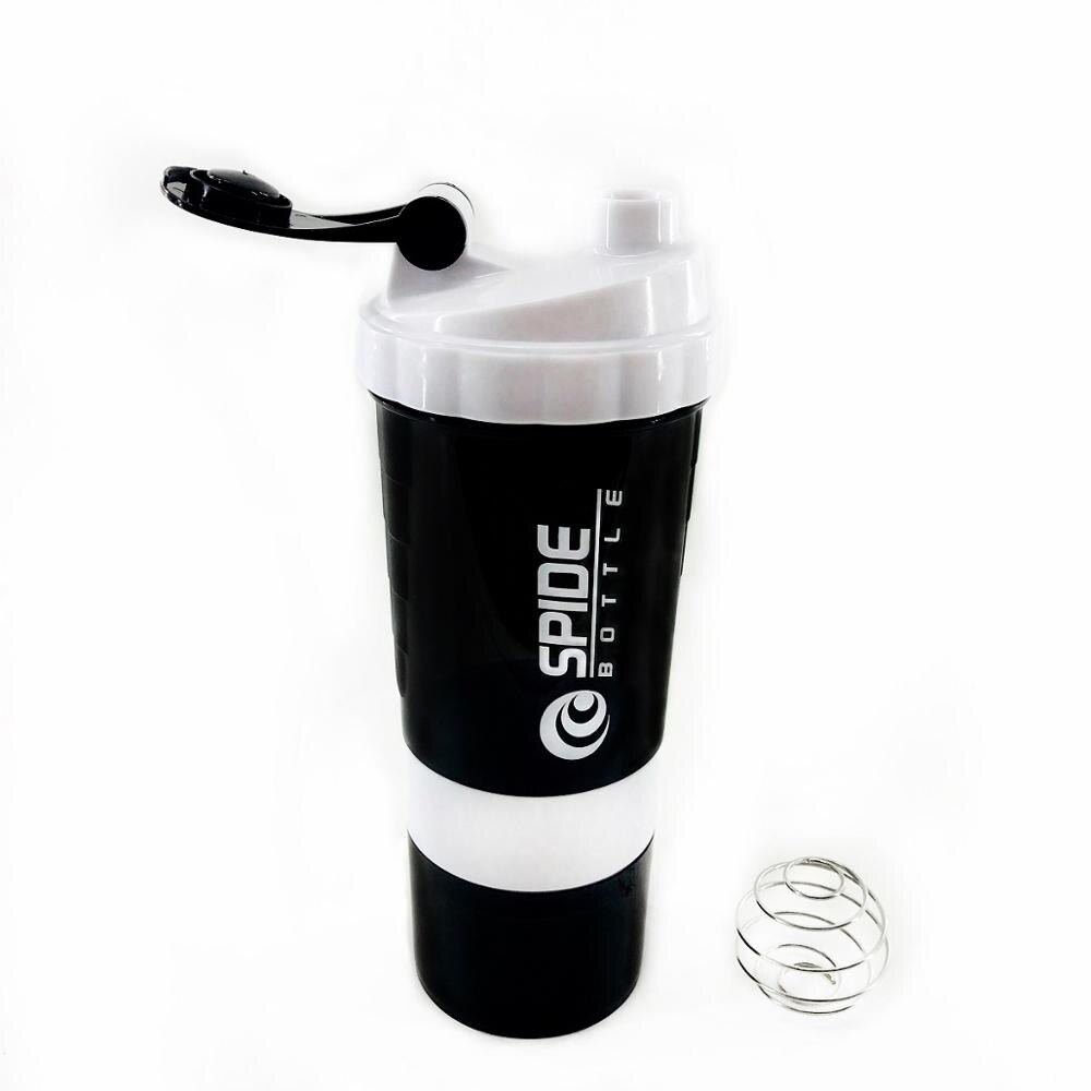 19oz bpa gratis bærbar proteinpulver fitness sports shaker flaske med twist lock protein box opbevaring og blandingsbold