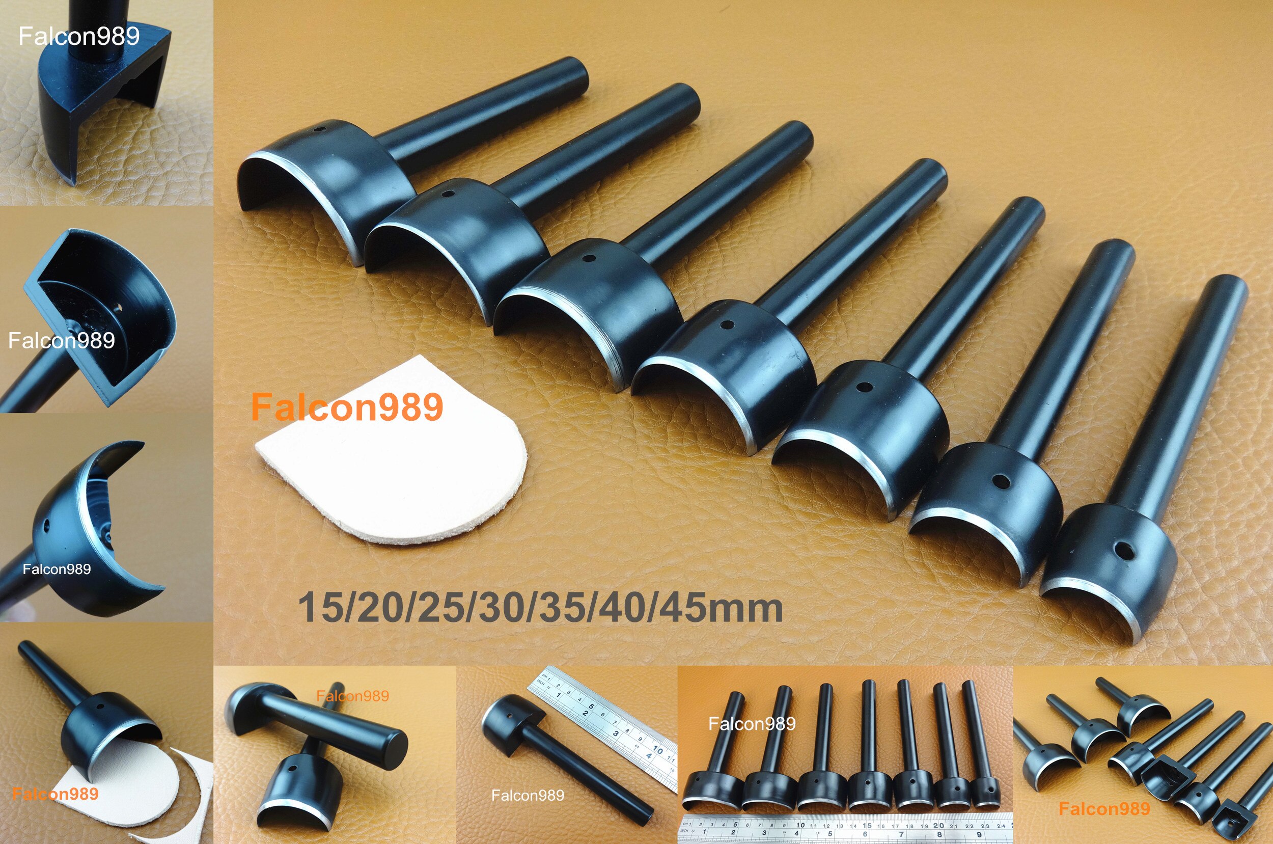 Ensemble d'outils de coupe cuir | 15 sortes de ceintures artisanales, portefeuille de ceinture, poinçon de travail, poinçon de coupe, jeu d'outils, Creaser Groover skover Awl Slick