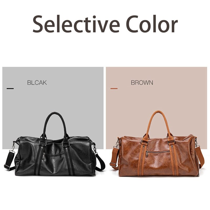 Duffel Bag - 49cm - PU Leather - Large Capacity - Portable - Travel Luggage